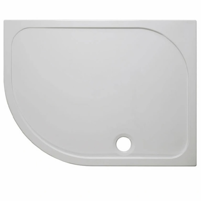 Cutout image of Crosswater 1200 x 800mm Stone Resin Offset Quadrant Shower Tray